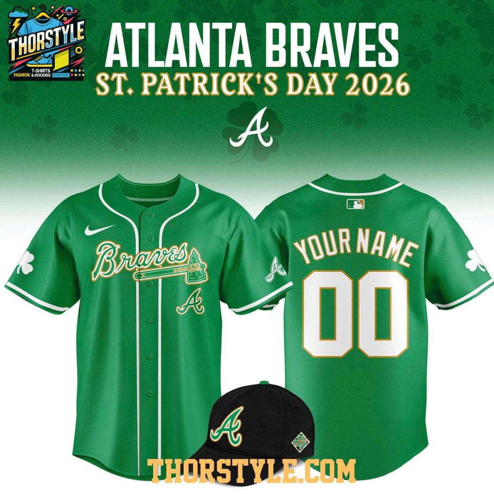 Atlanta Braves X St. Patrick'S Day 2026 Personalized Baseball Jersey
