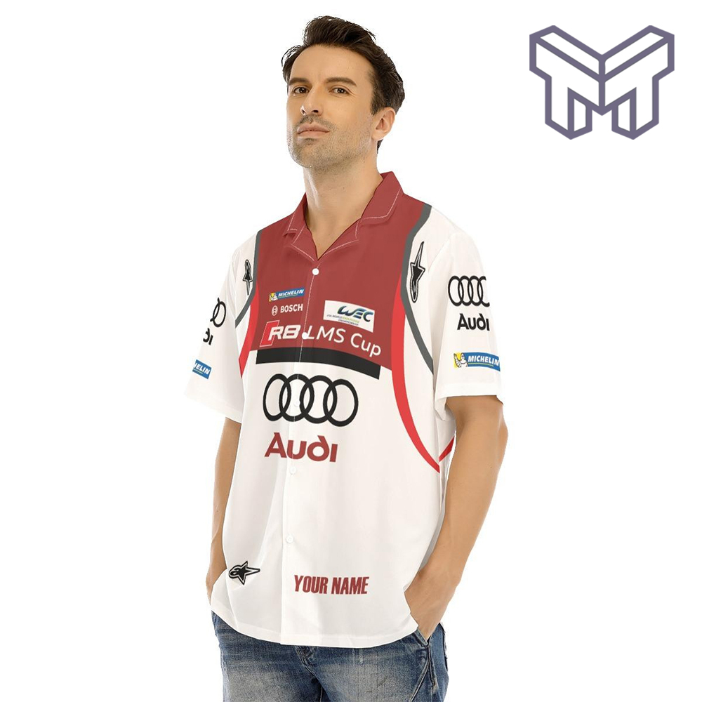 Audi Racing Bosch Apparel, Audi Custom Hawaiian Shirt - Image 2