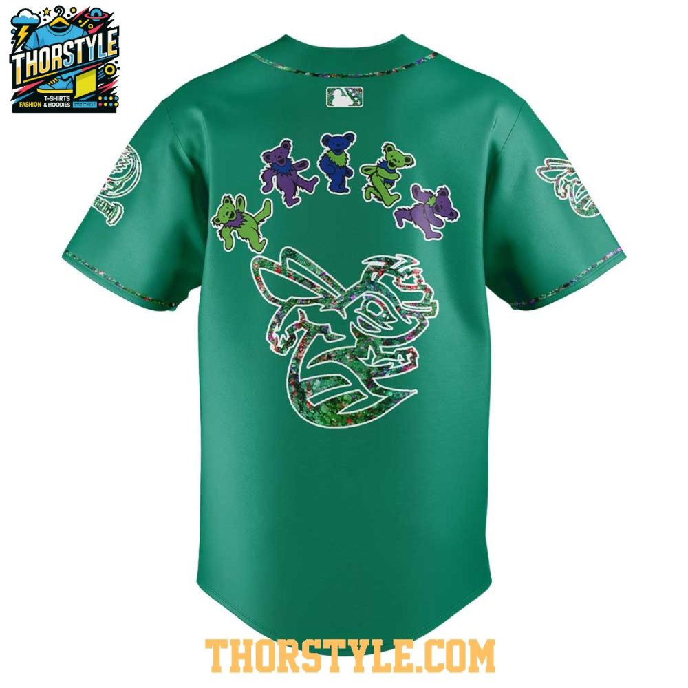 Augusta Greenjackets Grateful Dead 60Th Anniversary Night Baseball Jersey - Image 3