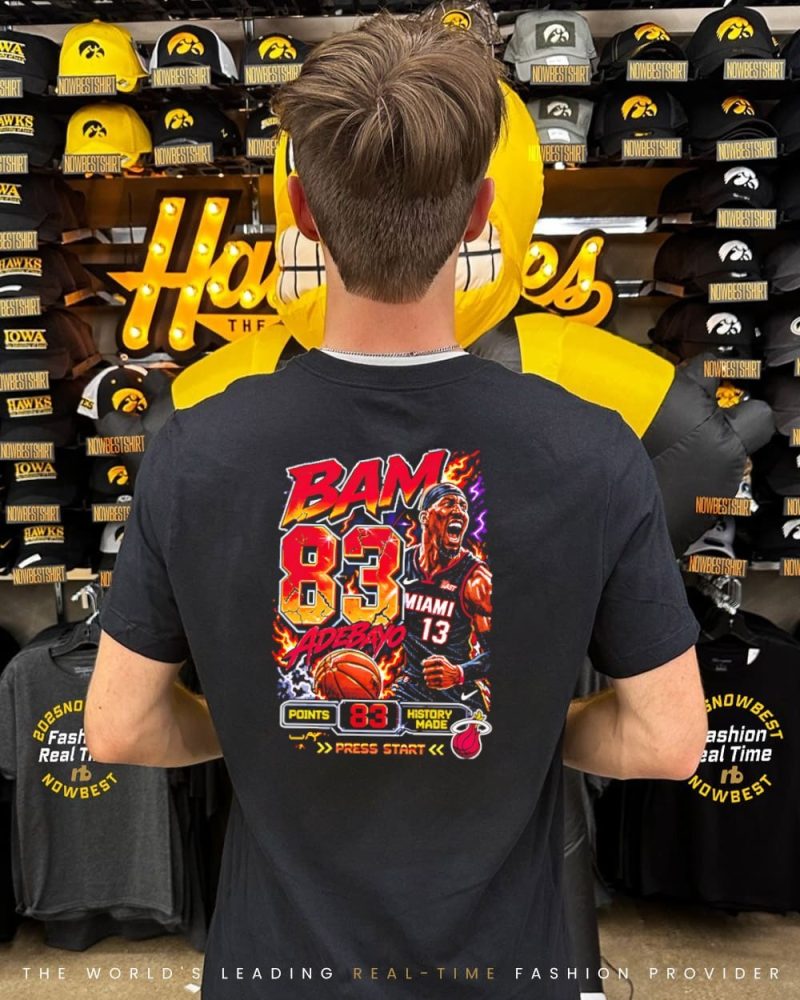 Bam Adebayo Scores 83 Points 2Nd Highest Scoring Game In Nba History Parody Shirt - Image 2