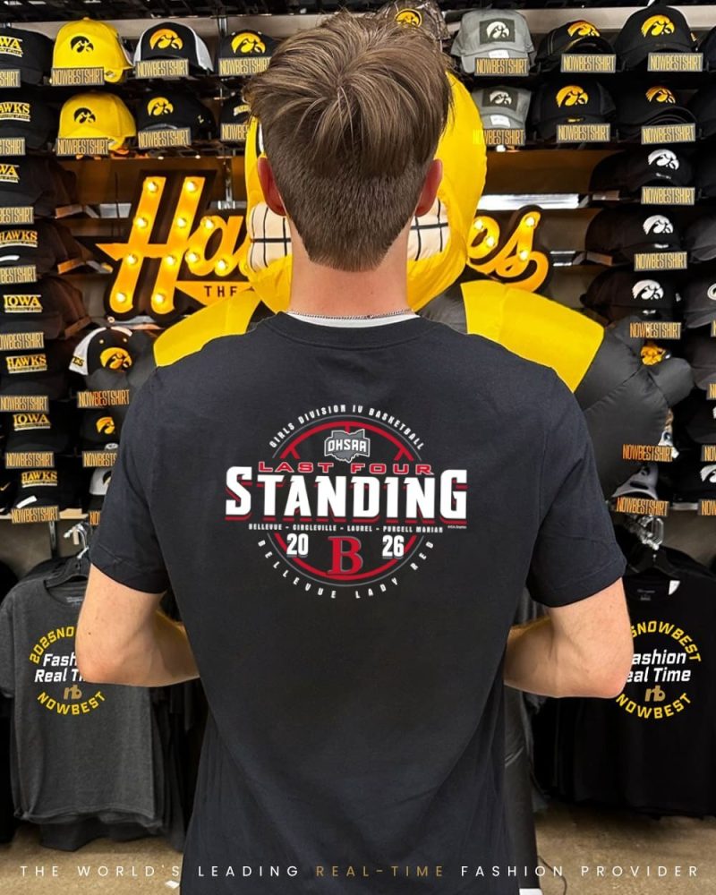 Bellevue Lady Red 2026 Ohsaa Girls Basketball D4 Last Four Standing Shirt - Image 2