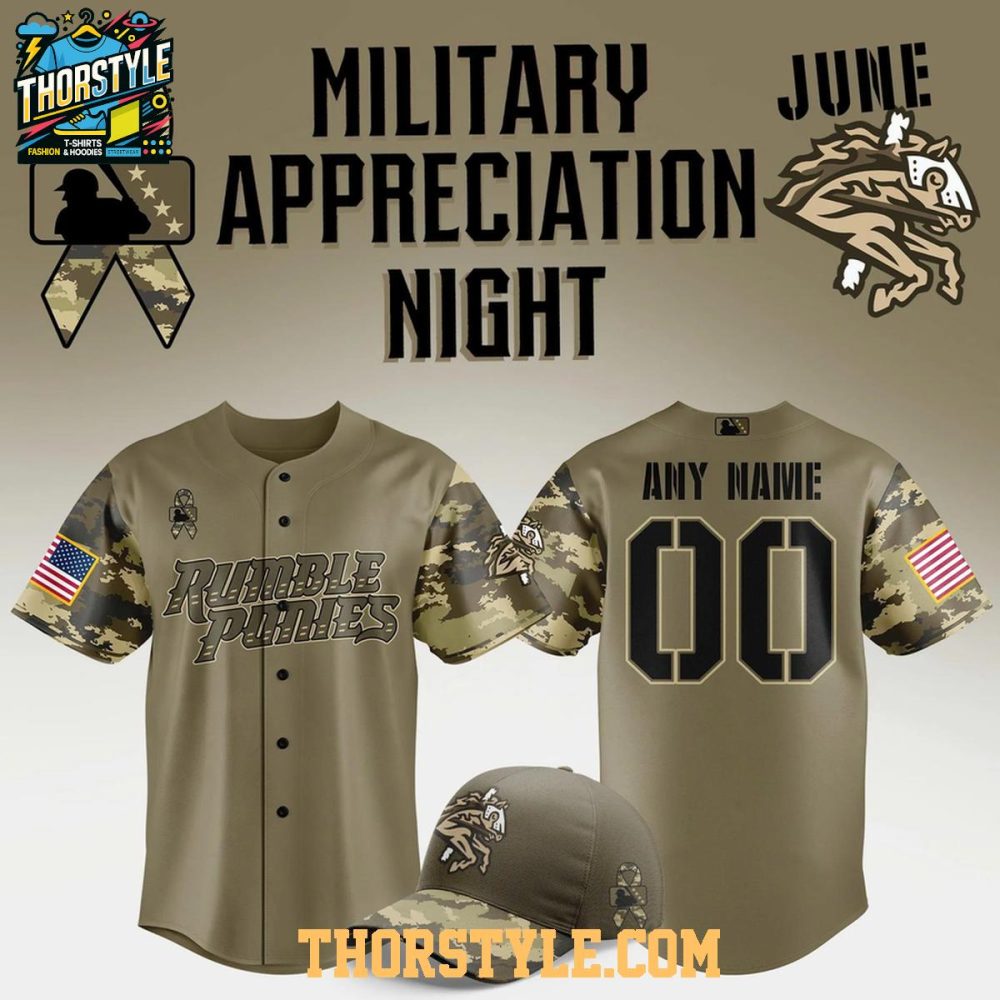 Binghamton Rumble Ponies Military Appreciation Night 2026 Personalized Baseball Jersey