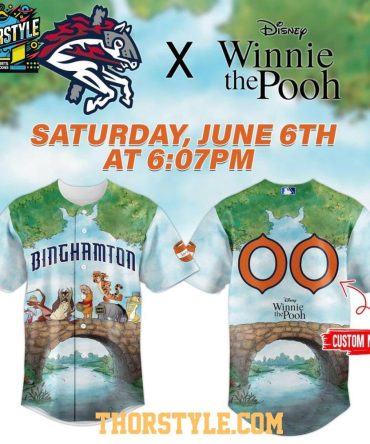 Binghamton Rumble Ponies Winnie The Pooh Night 2026 Personalized Baseball Jersey