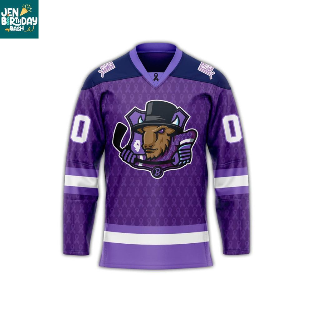 Bloomington Bison Fights Cancer 2025-2026 Personalized Hockey Jersey - Image 2