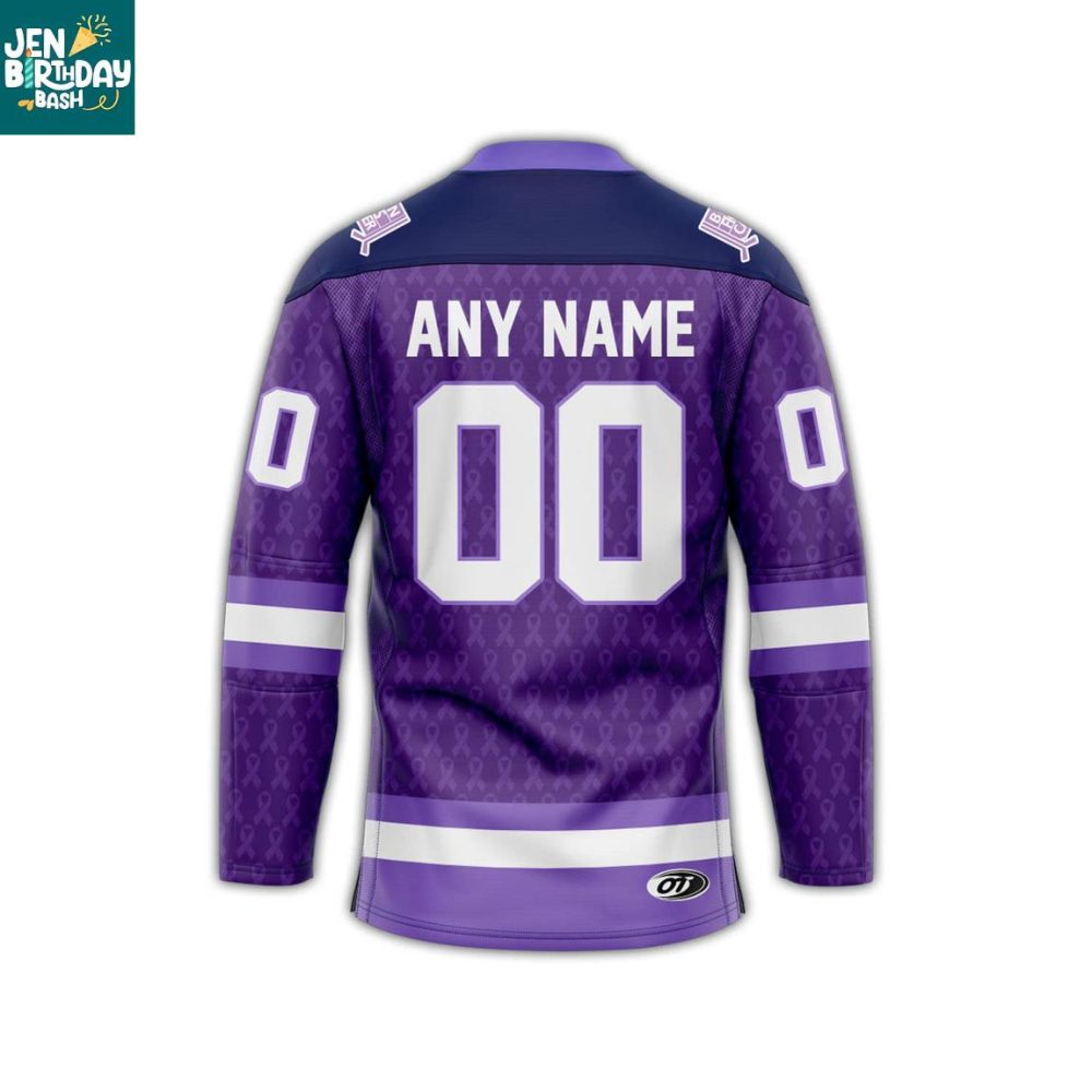 Bloomington Bison Fights Cancer 2025-2026 Personalized Hockey Jersey - Image 3