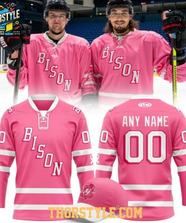 Bloomington Bison Pink In The Rink 2026 Personalized Hockey Jersey