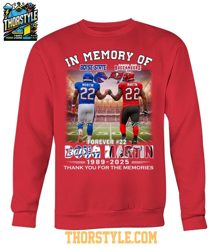 Boise State Broncos Tampa Bay Buccaneers Doug Martin 4Ever Memories 2025 T-Shirt - Image 5