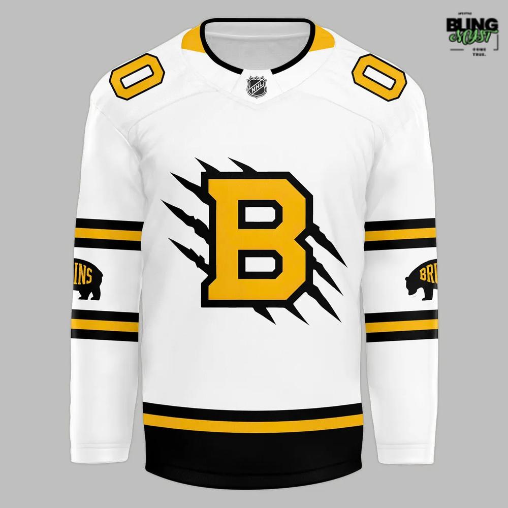 Boston Bruins Nhl Stadium Series 2026 White Hockey Jersey - Image 2