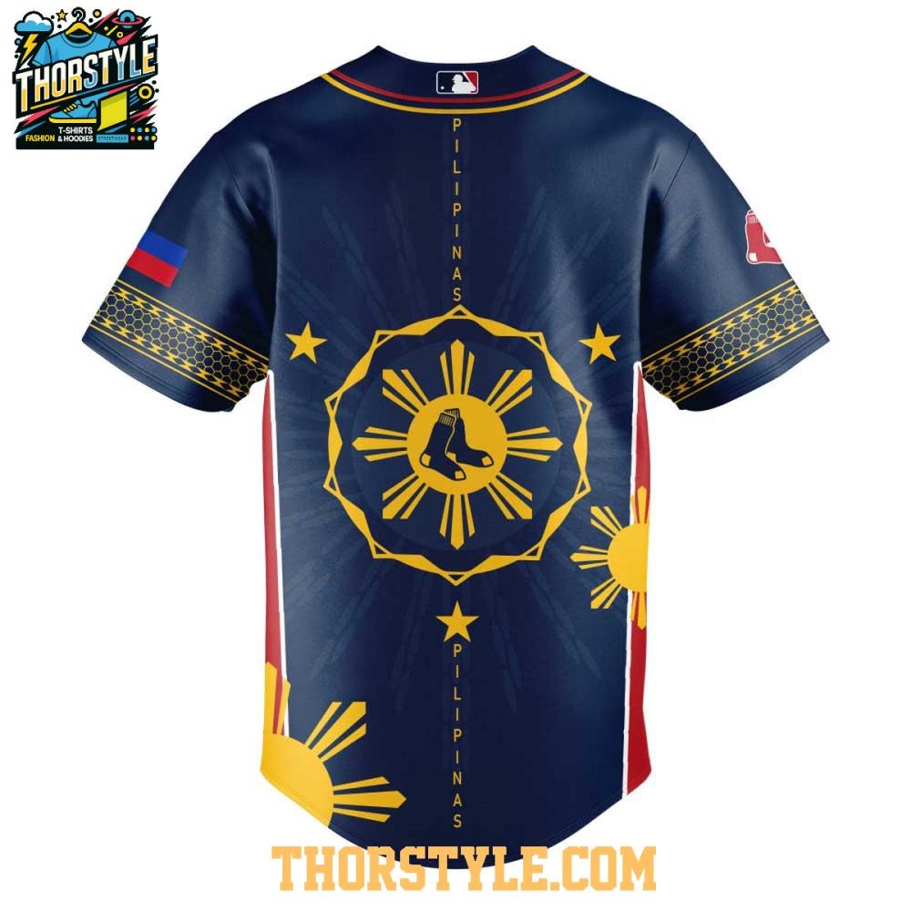 Boston Red Sox Filipino Heritage Night 2025 Celebration Baseball Jersey - Image 3