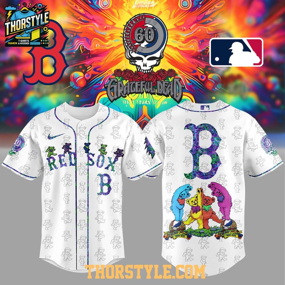Boston Red Sox Memory Grateful Dead 60Th Anniversary 2025 Baseball Jersey