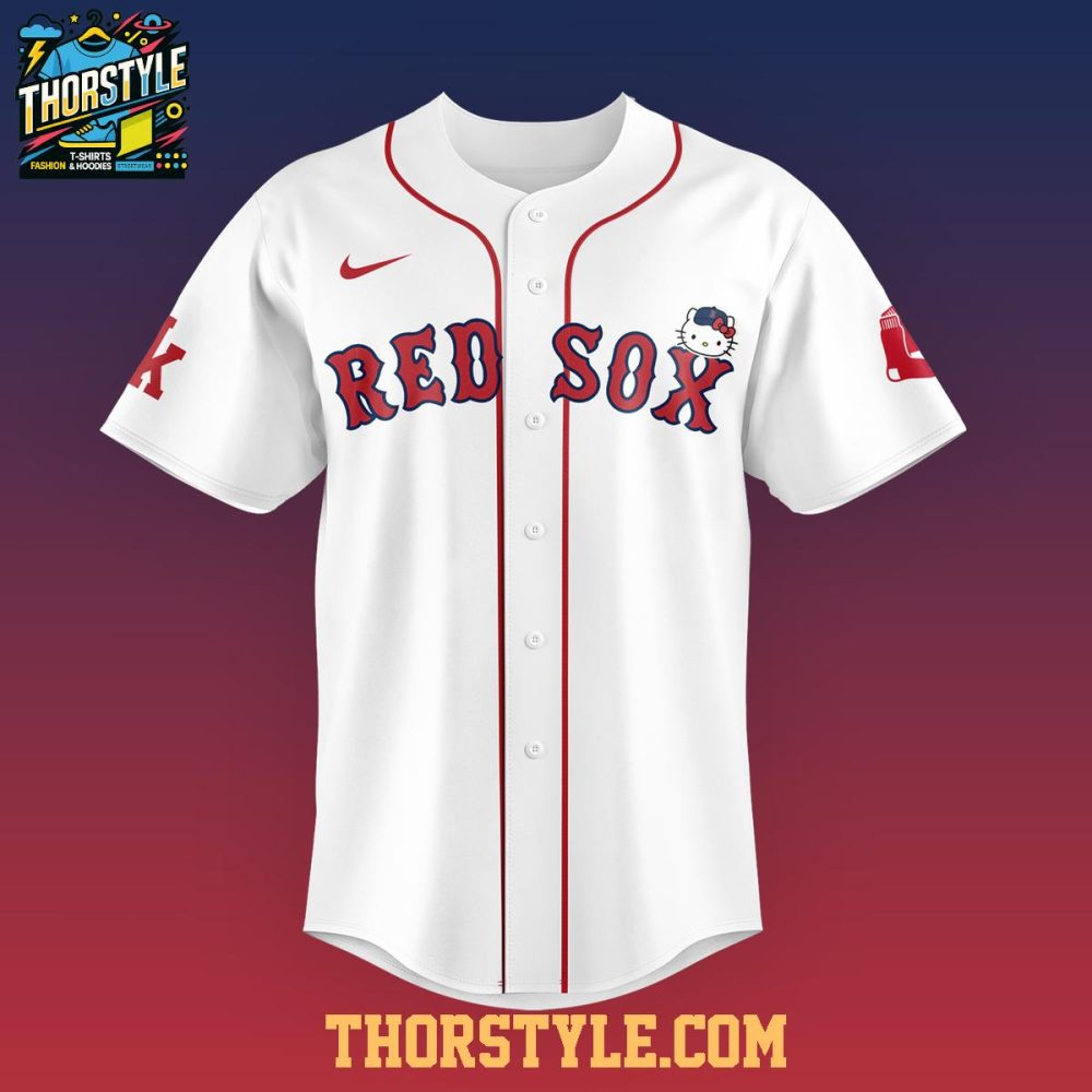 Boston Red Sox X Hello Kitty 2026 Night Of Mlb Personalized Baseball Jersey - Image 2