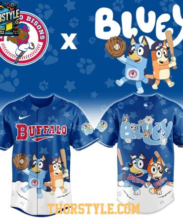 Bloomington Bison Bluey X Bluey And Bingo Night 2026 Baseball Jersey