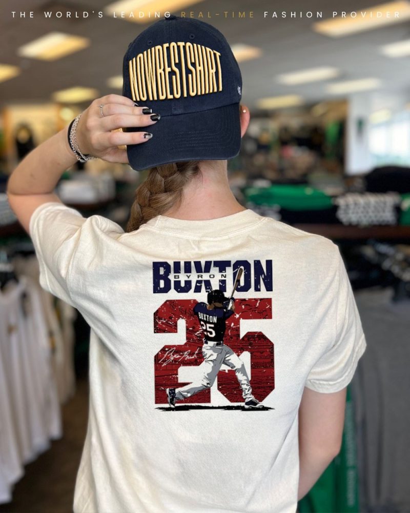 Byron Buxton 25 Minnesota Twins Stadium R Swing Signature Shirt - Image 2