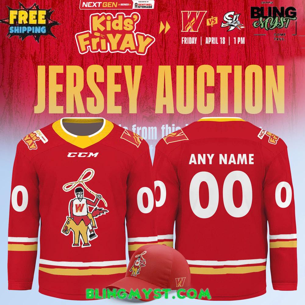 Calgary Wranglers Kids Friday Premium Hockey Jersey