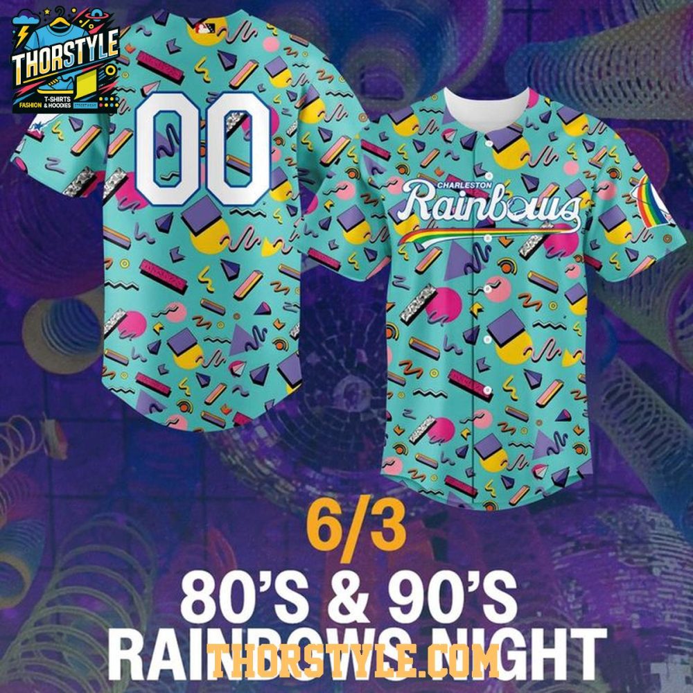 Charleston Riverdogs 80'S & 90'S Rainbows Night 2026 Baseball Jersey
