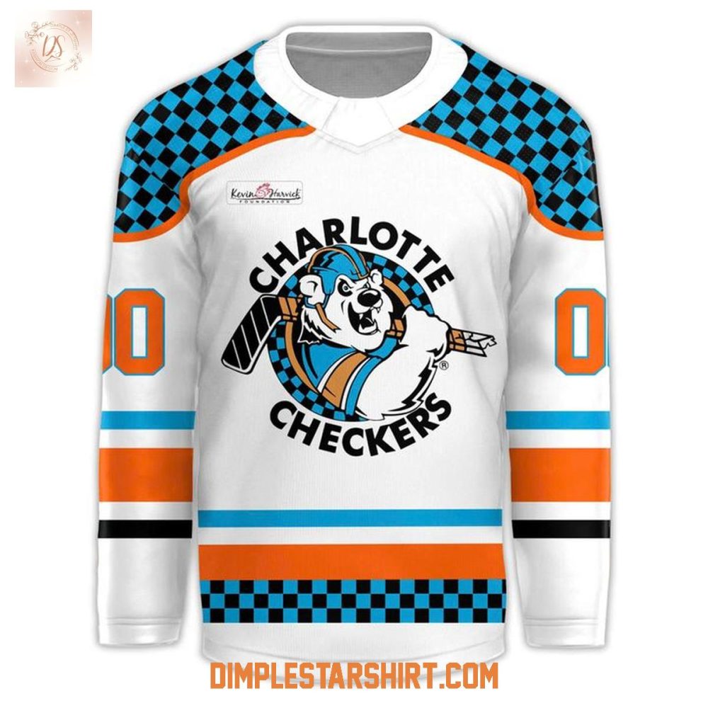 Charlotte Checkers Throwback 90S Hockey Jersey - Image 2