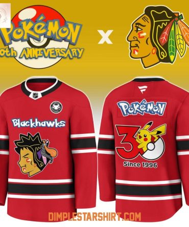 Chicago Blackhawks X Pokemon 30Th Anniversary Jersey