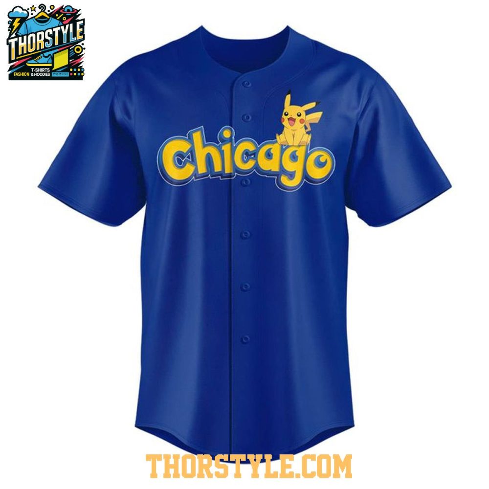 Chicago Cubs Happy Pokemon Day 2026 Baseball Jersey - Image 2