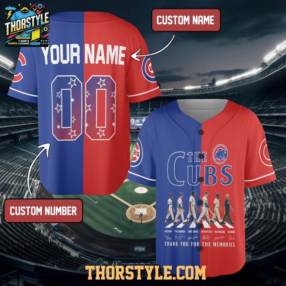 Chicago Cubs Since 1870 Thank You Personalized Baseball Jersey