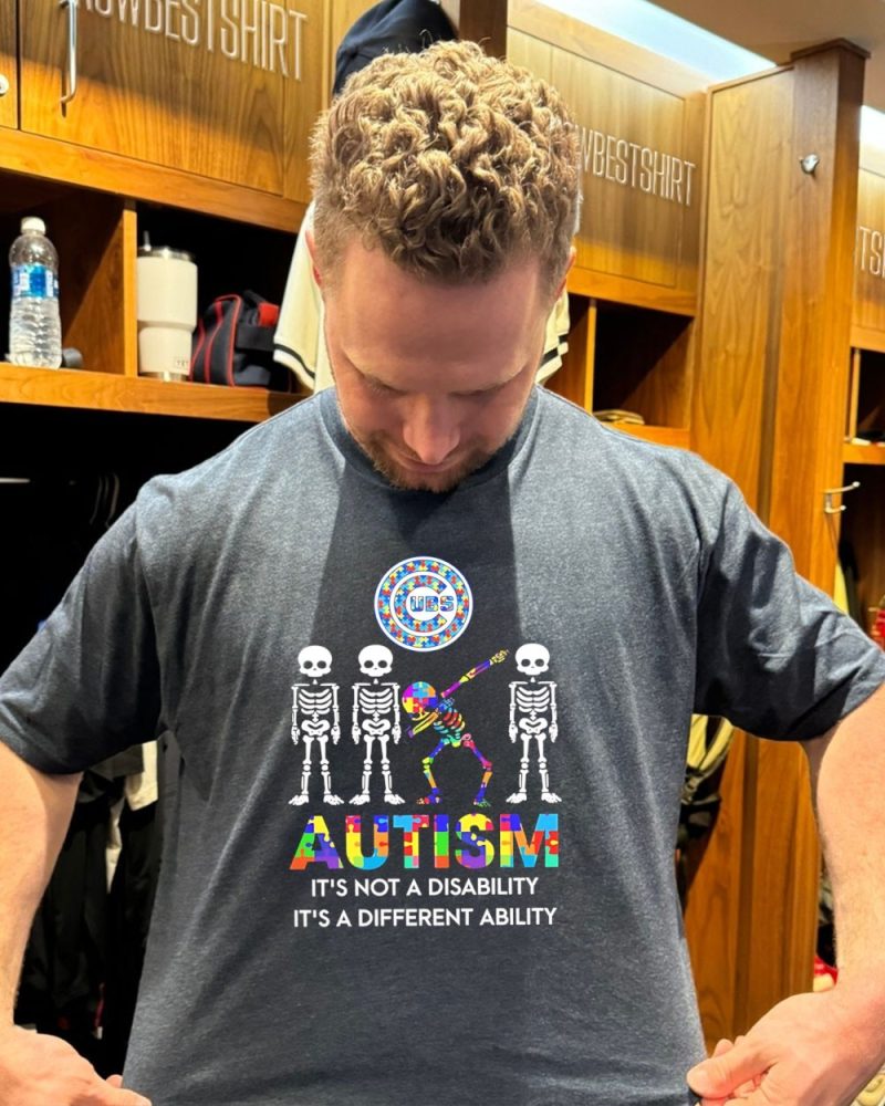 Chicago Cubs Skeleton Autism It'S Not A Disability It'S A Different Ability Shirt