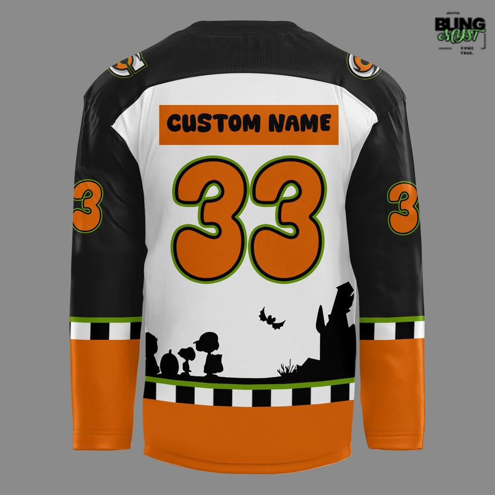 Cincinnati Cyclones Peanuts Great Pumpkin Special Edition Hockey Jersey - Image 3