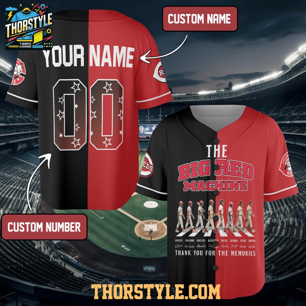 Cincinnati Reds Since 1882 Thank You Personalized Baseball Jersey