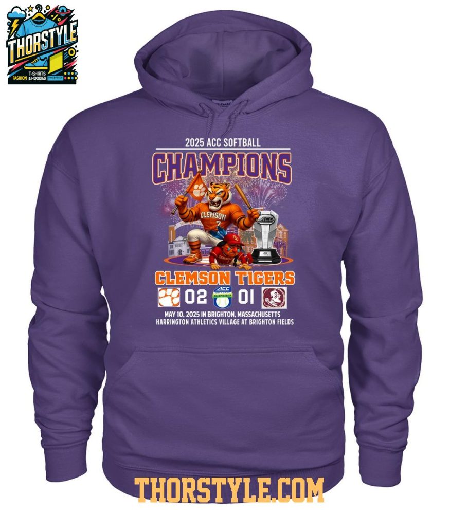 Clemson Tigers 2025 Acc Softball Champions Beat Seminoles T-Shirt - Image 2