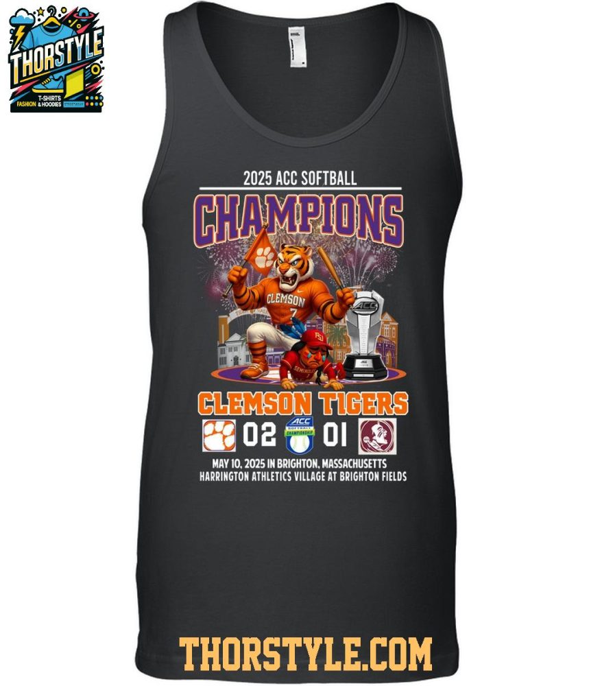 Clemson Tigers 2025 Acc Softball Champions Beat Seminoles T-Shirt - Image 4