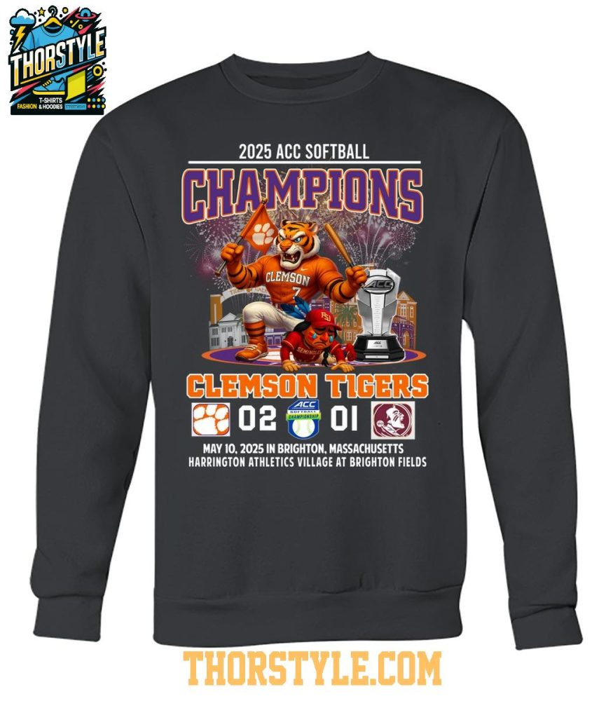 Clemson Tigers 2025 Acc Softball Champions Beat Seminoles T-Shirt - Image 5
