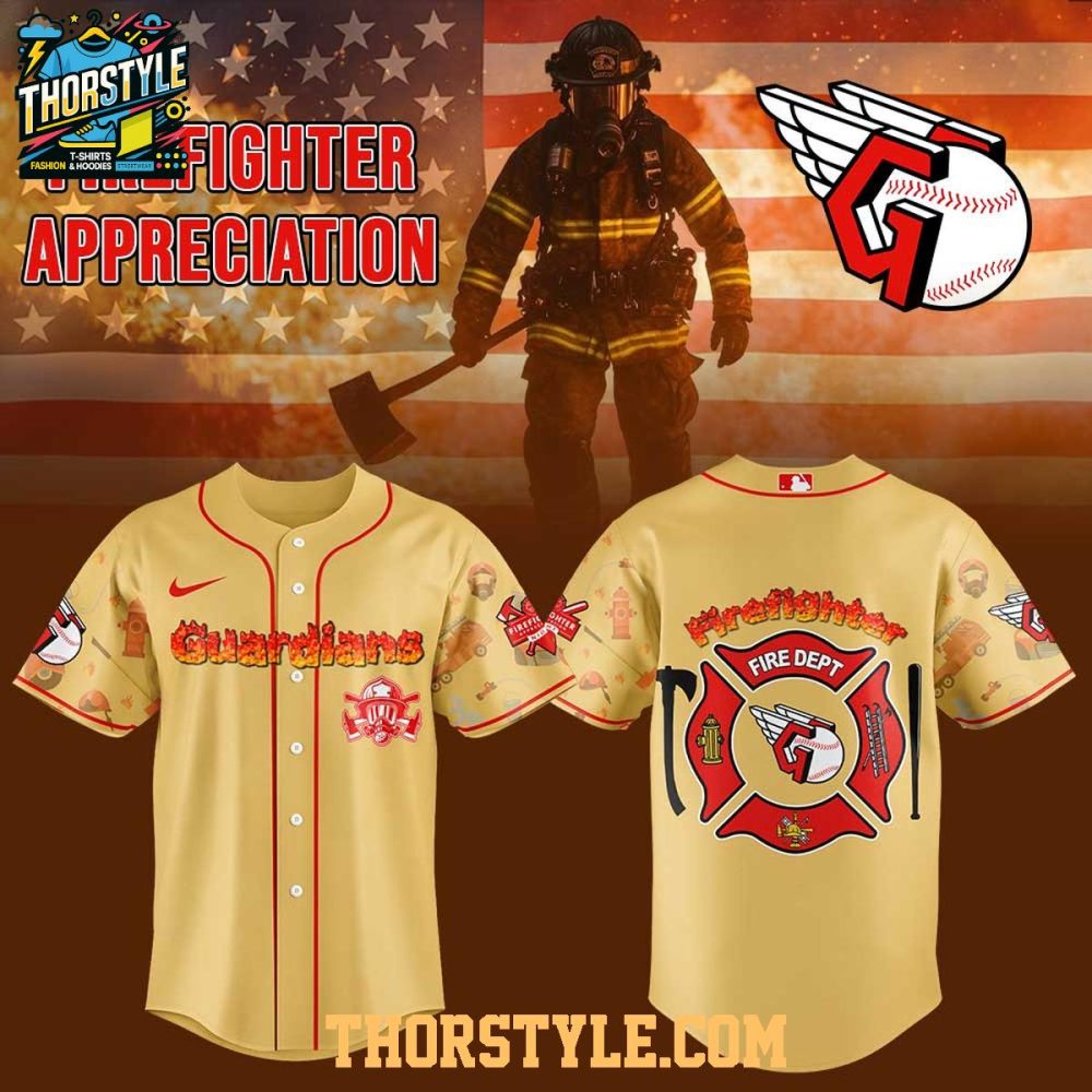 Cleveland Guardians 2025 Day For Firefighter Appreciation Baseball Jersey