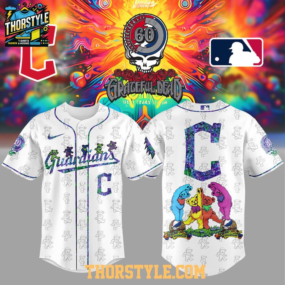 Cleveland Guardians Memory Grateful Dead 60Th Anniversary 2025 Baseball Jersey