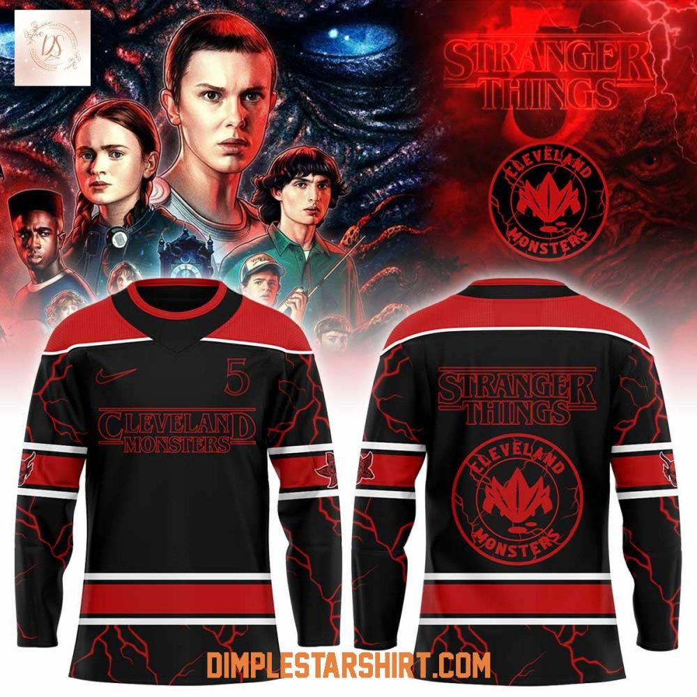 Cleveland Monsters Stranger Things 5 Hockey Jersey