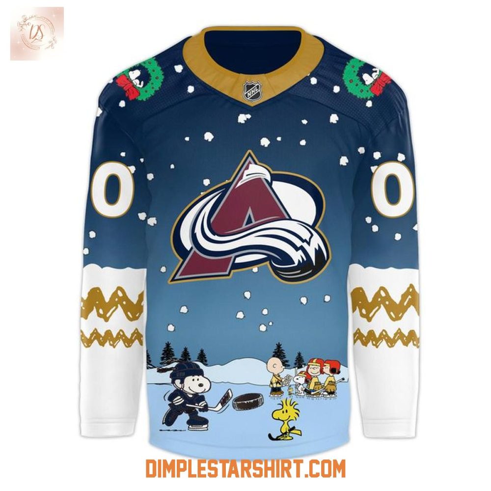 Colorado Avalanche Peanuts Christmas 2025 Jersey - Image 2