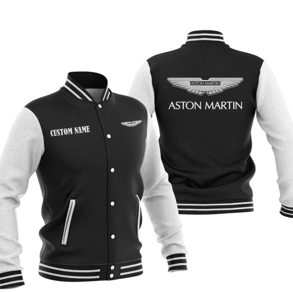 Custom Name Aston Martin Baseball Jacket, Warm Jacket, Winter Outer Wear
