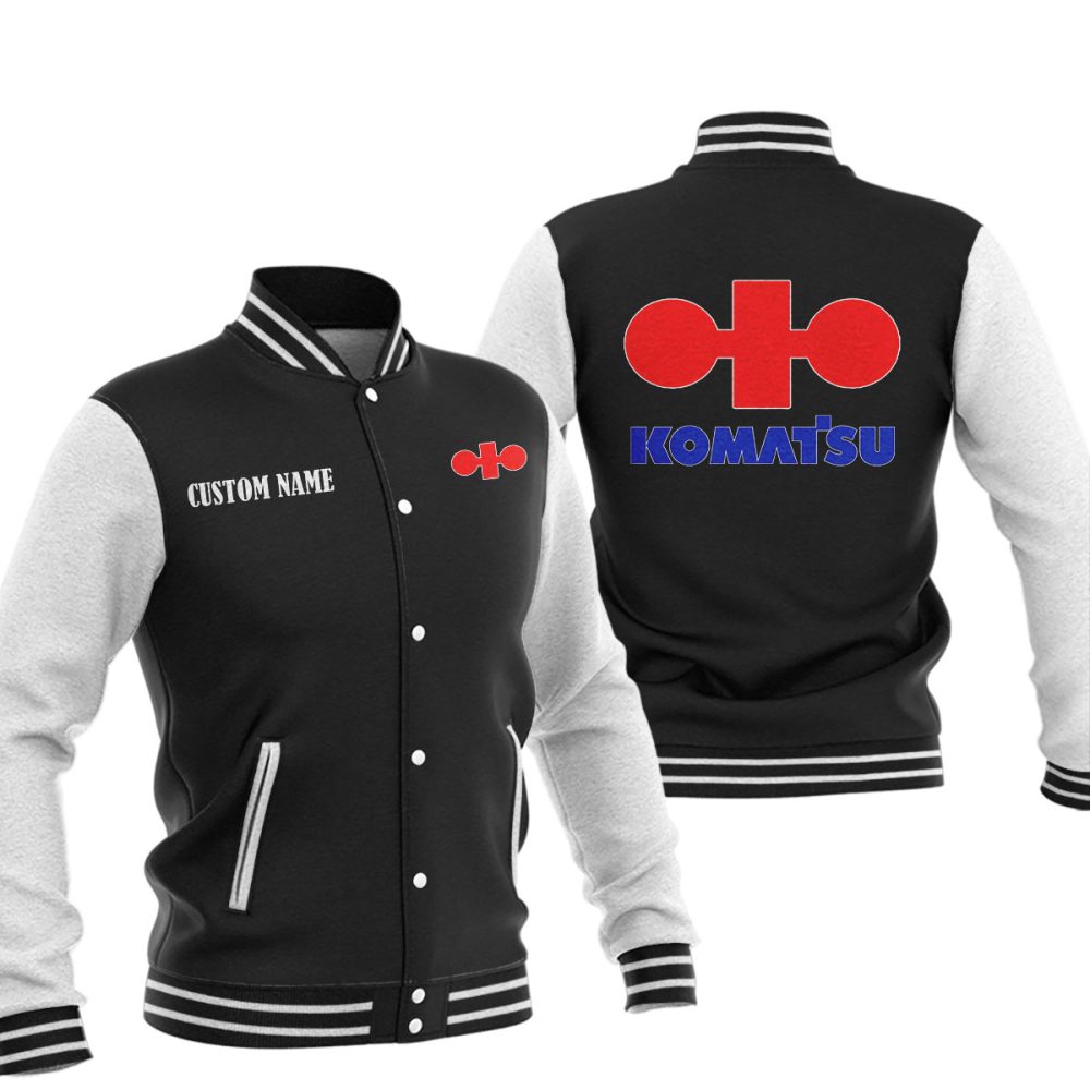 Custom Name Komatsu Baseball Jacket, Warm Jacket, Winter Outer Wear