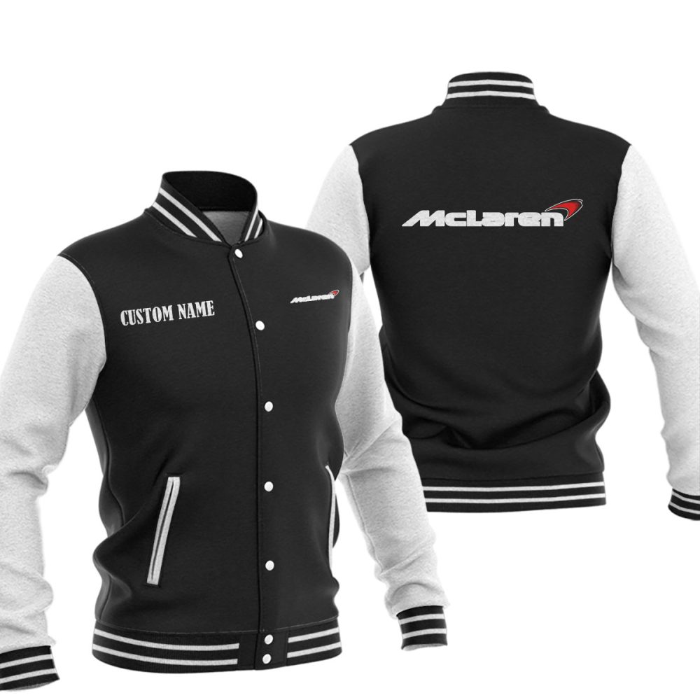 Custom Name Mclaren Automotive Baseball Jacket, Warm Jacket, Winter Outer Wear