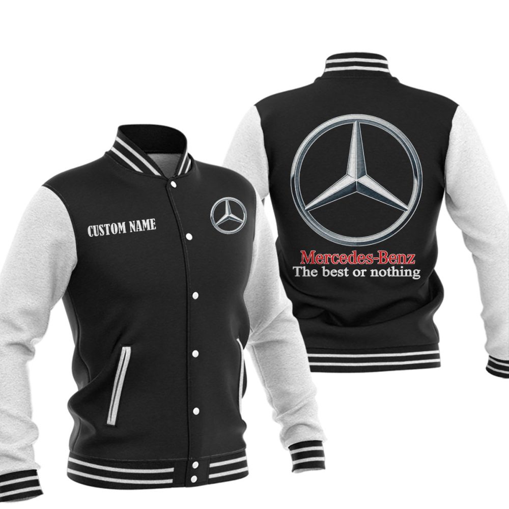 Custom Name Mercedes Benz Baseball Jacket, Warm Jacket, Winter Outer Wear