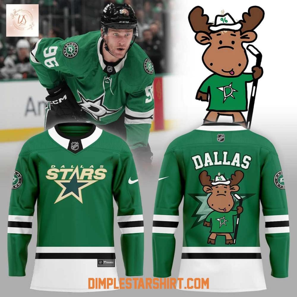 Dallas Stars Kelly Green Doodle Moose Uniform 2025 Hockey Jersey