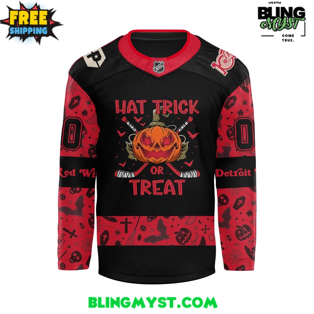 Detroit Red Wings 2025 Halloween Night Hockey Jersey - Image 2