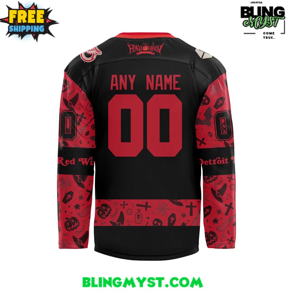 Detroit Red Wings 2025 Halloween Night Hockey Jersey - Image 3