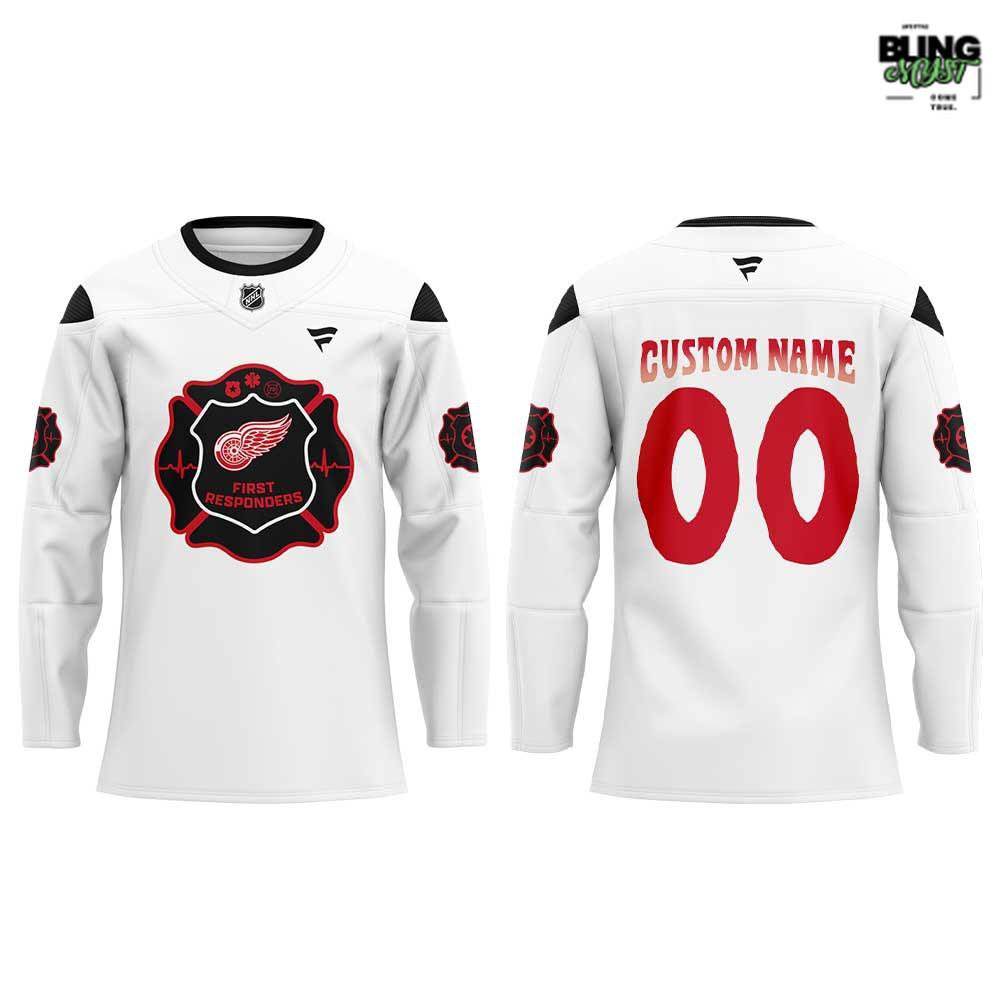 Detroit Red Wings First Responders Night 2026 Hockey Jersey - Image 2