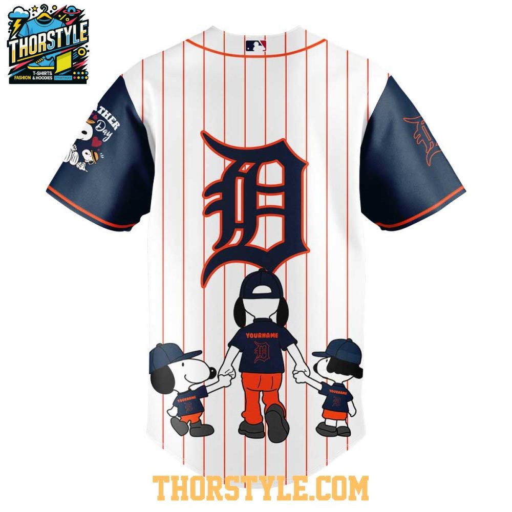 Detroit Tigers Snoopy Happy Father’S Day Peanuts 2025 Baseball Jersey - Image 3