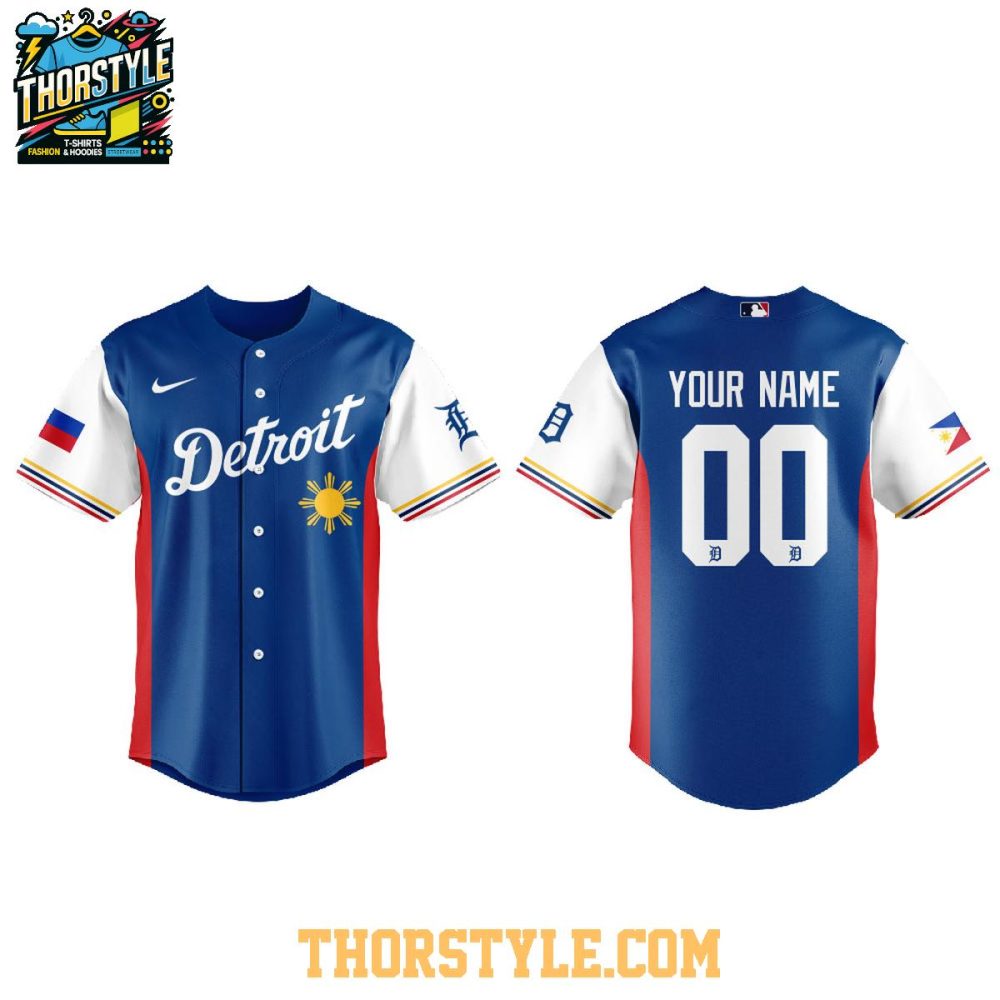 Detroit Tigers X Filipino Heritage Night 2026 Personalized Baseball Jersey - Image 2
