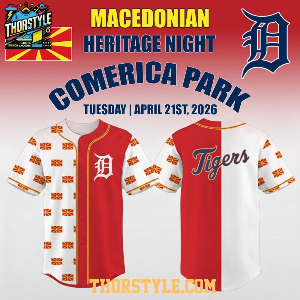 Detroit Tigers X Macedonian Heritage Night 2026 Baseball Jersey
