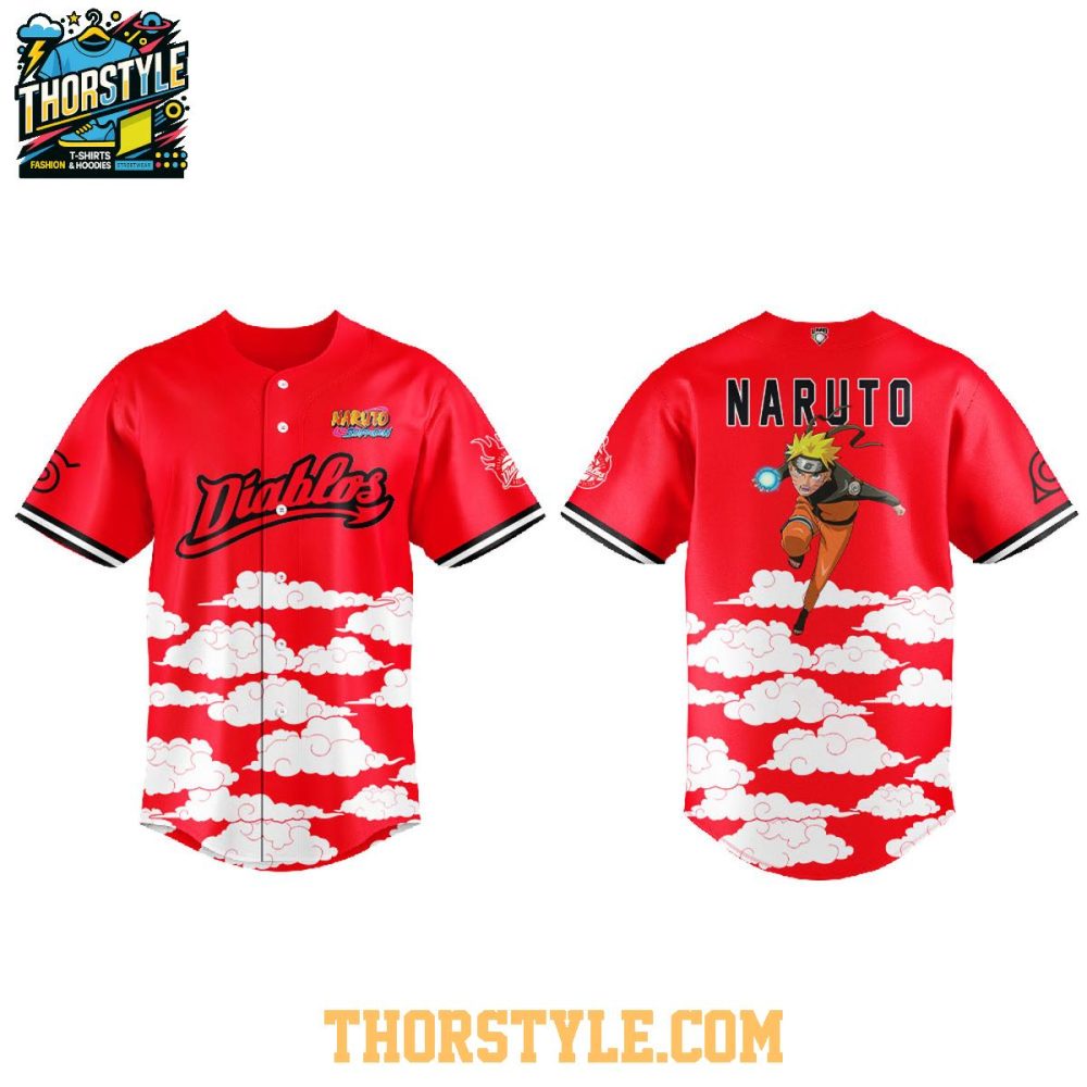 Diablos Rojos Del Mexico X Naruto Shippuden 2026 Night Baseball Jersey - Image 2