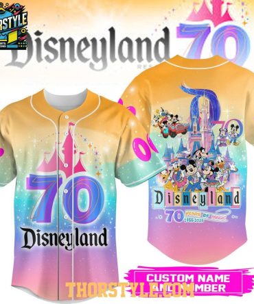 Disneyland 70 Years Of Magic 1955-2025 Celebration Personalized Baseball Jersey