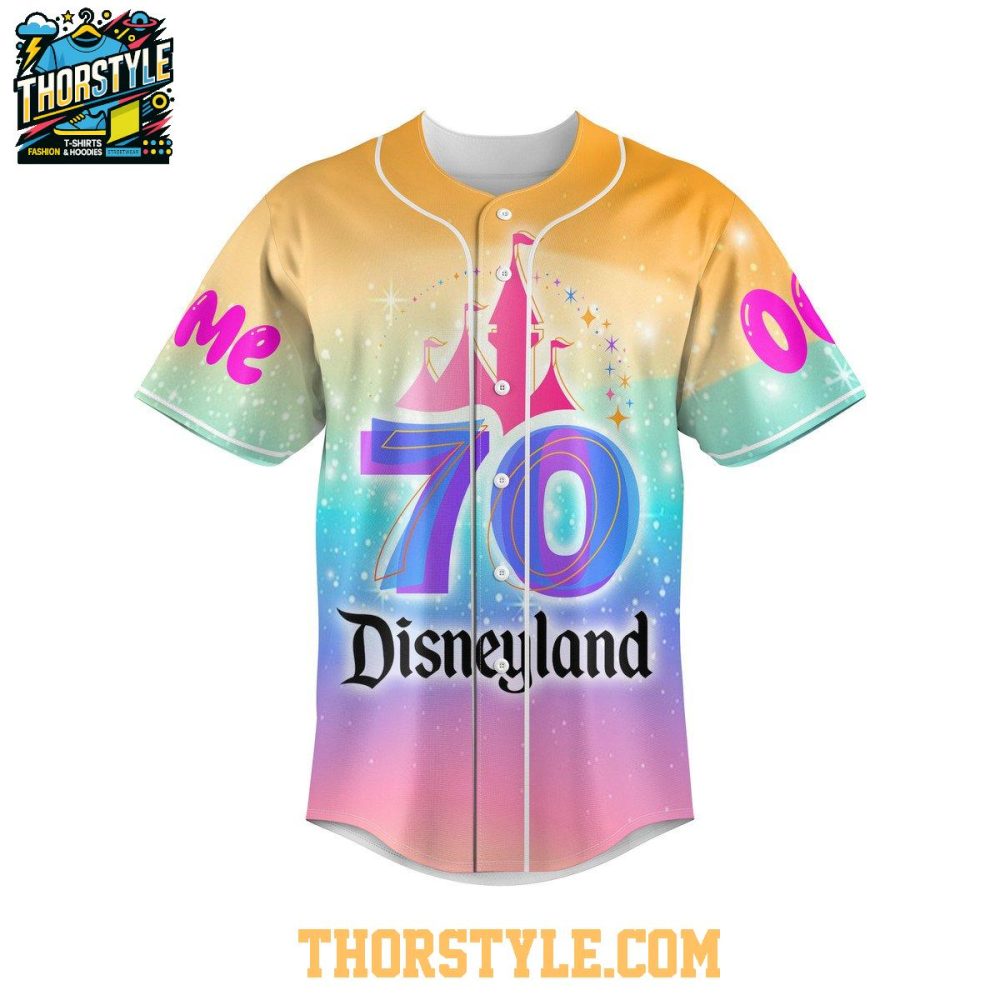 Disneyland 70 Years Of Magic 1955-2025 Celebration Personalized Baseball Jersey - Image 3