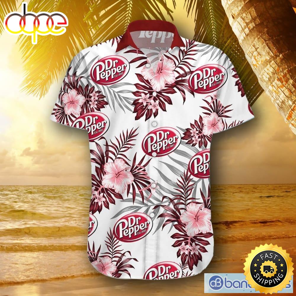 Dr Pepper Tropical Flower Aloha Hawaiian Shirts And Short