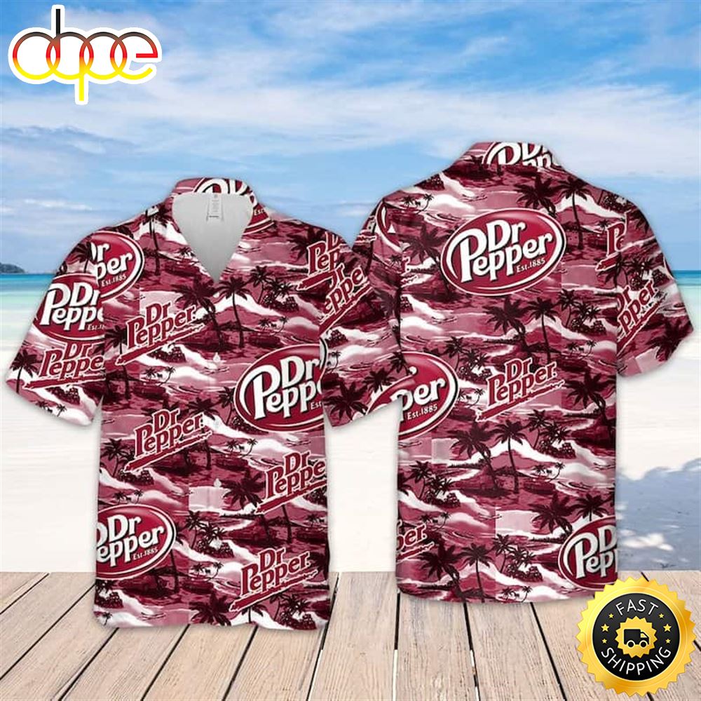 Dr.Pepper Beer Hawaiian Shirt Island Pattern Gift For Beach Holiday