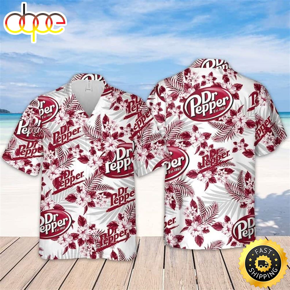 Dr.Pepper Hawaiian Shirt Tropical Flower Pattern Beach Lovers Gift